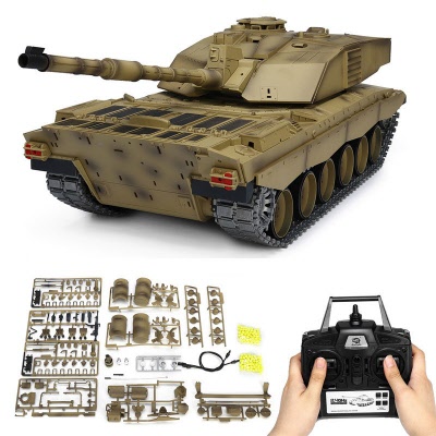 Henglong 1 16 Scale Challenger Ii Rtr Rc Tank Upgraded Metal Tracks 