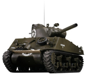 vstank 1/24 rc battle tank m4a3 sherman green vskd75 nib military wwii